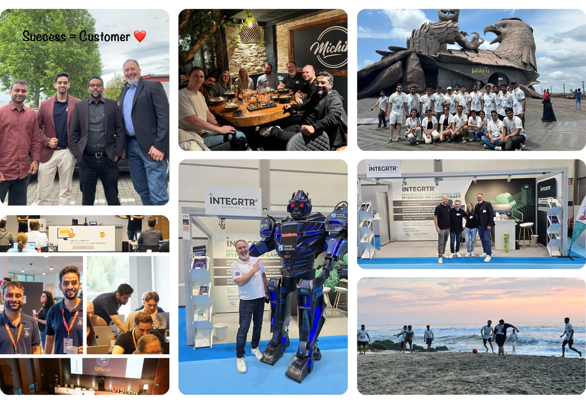Team INTEGRTR across different events, meet-ups and conferences
