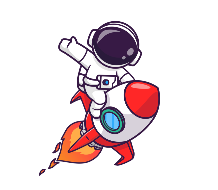 INTEGRTR astronaut riding a rocket