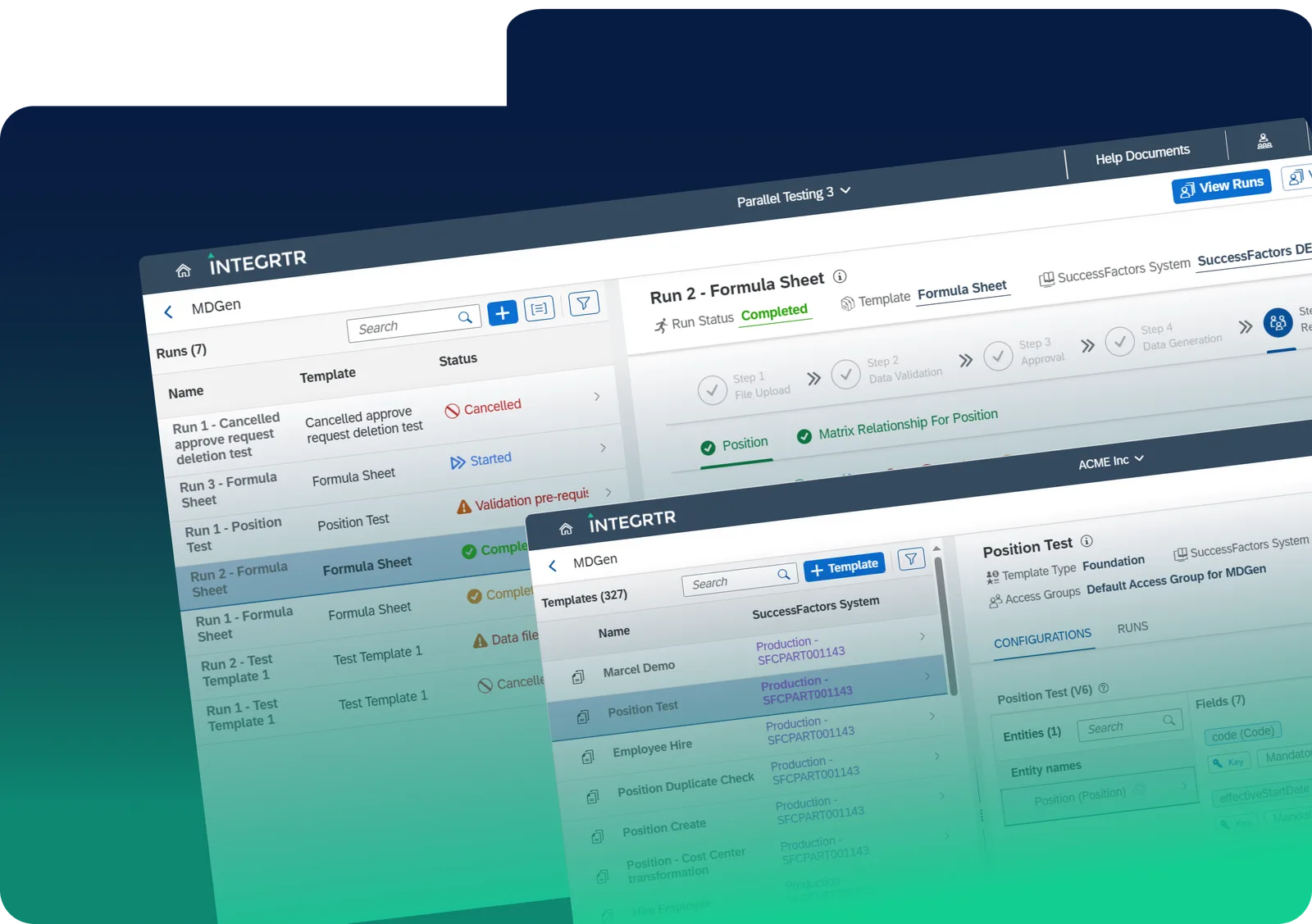 INTEGRTR.MDGen running a mass data update in SAP SuccessFactors