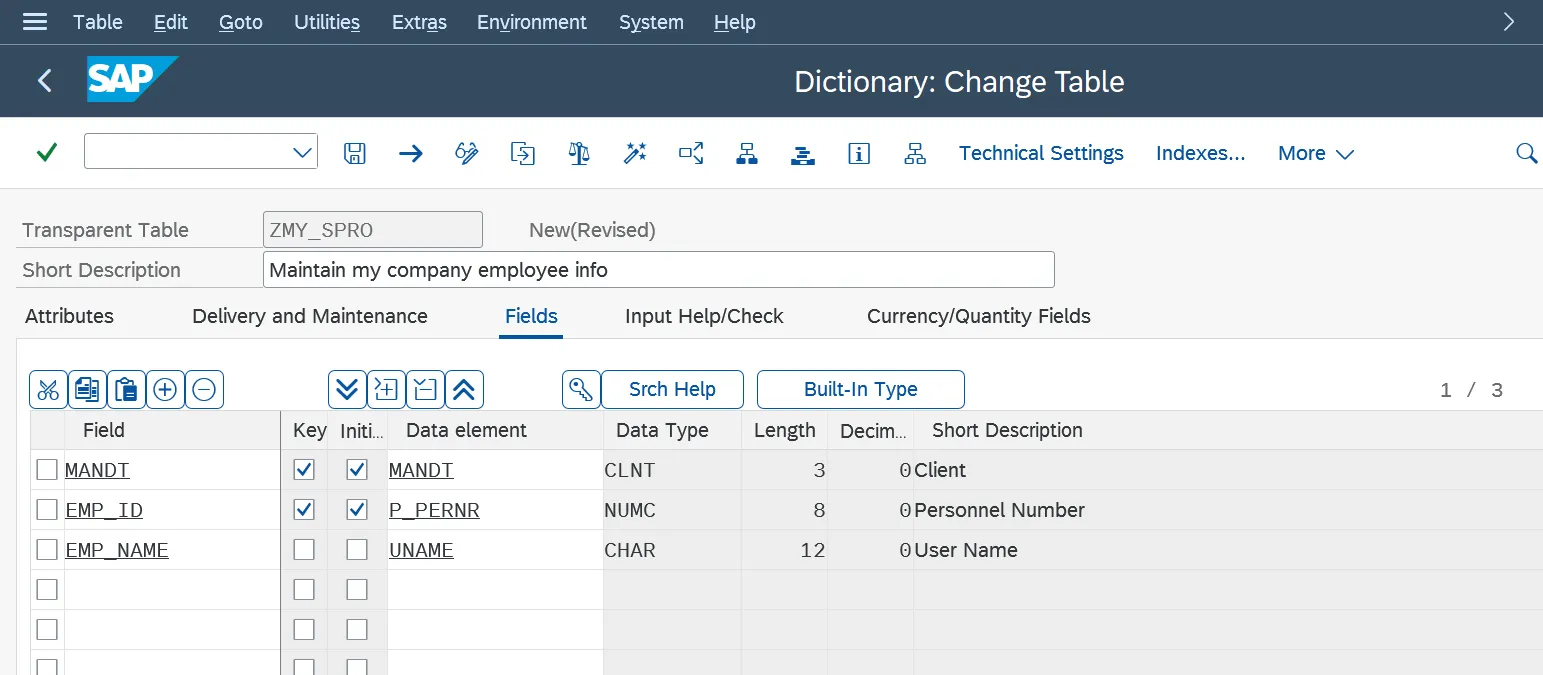 Add Custom Node in SPRO: Define the necessary fields and technical settings.