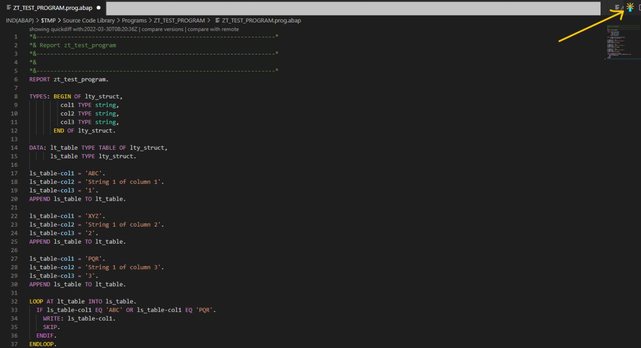 ABAP on VS Code - INTEGRTR