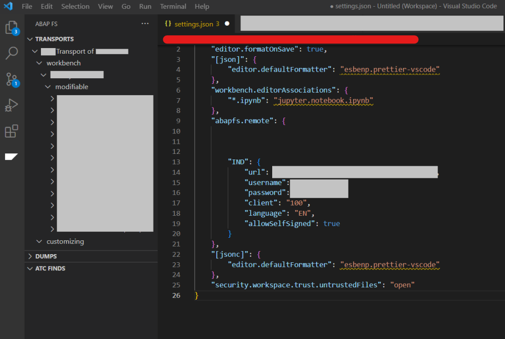 ABAP on VS Code - INTEGRTR