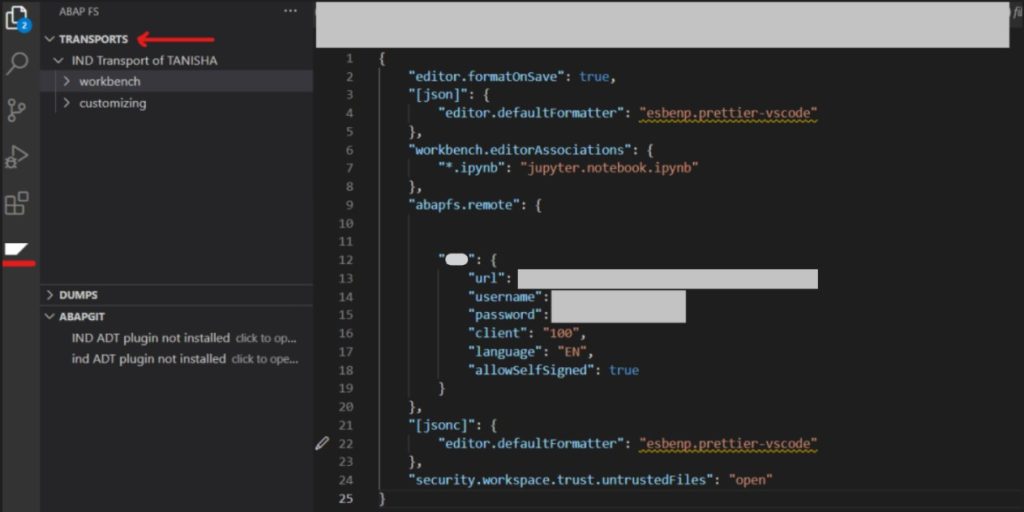 ABAP on VS Code - INTEGRTR