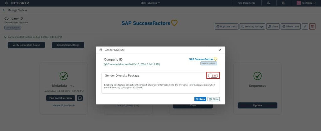 MDGen Support for Gender Diversity Package in SAP SuccessFactors