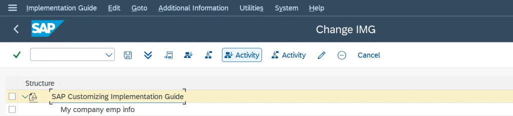 Add Custom Node in SPRO: Customizing Implementation Node